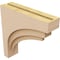 Ekena Millwork 5"W x 20"D x 20"H Thin Rockford Rough Cedar Woodgrain TimberThane Corbel, Primed Tan CORUR05X20X20ROCRCPR - alternate 6